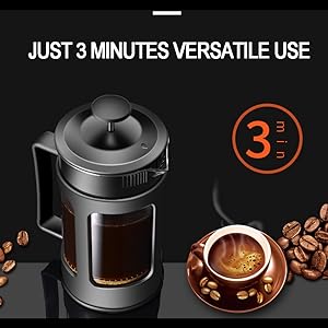 XIBLISS-French-Press-Coffee-and-Tea-Maker-21-Oz600-ML-Black-B087YQH3NM